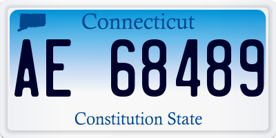 CT license plate AE68489