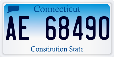 CT license plate AE68490