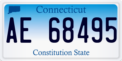 CT license plate AE68495