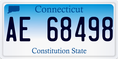 CT license plate AE68498