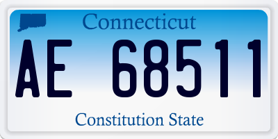 CT license plate AE68511