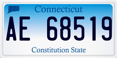 CT license plate AE68519