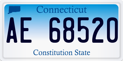 CT license plate AE68520