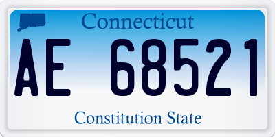 CT license plate AE68521