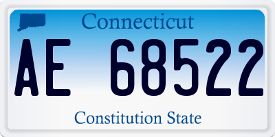 CT license plate AE68522