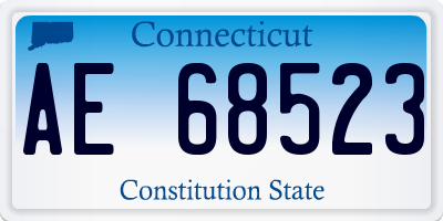 CT license plate AE68523