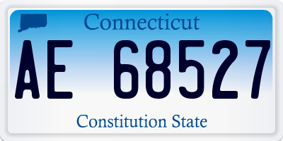 CT license plate AE68527