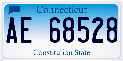CT license plate AE68528