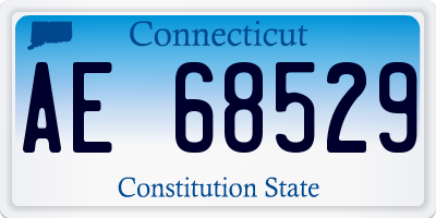 CT license plate AE68529