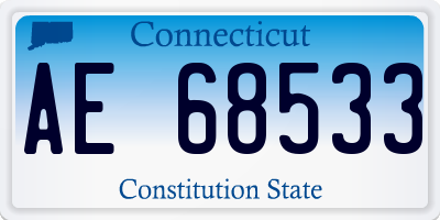 CT license plate AE68533