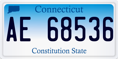 CT license plate AE68536