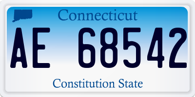 CT license plate AE68542