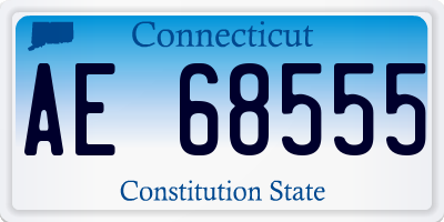 CT license plate AE68555