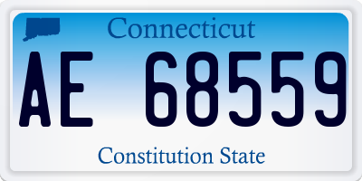 CT license plate AE68559