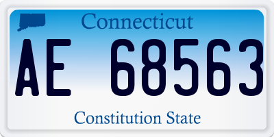 CT license plate AE68563