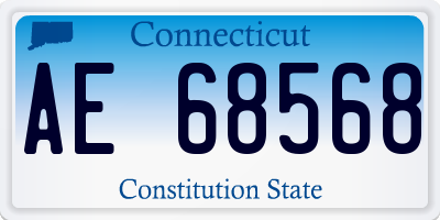 CT license plate AE68568