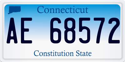 CT license plate AE68572