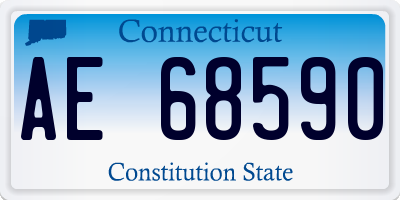 CT license plate AE68590