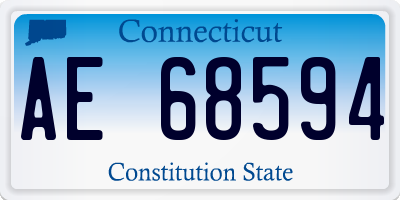 CT license plate AE68594