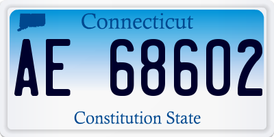 CT license plate AE68602