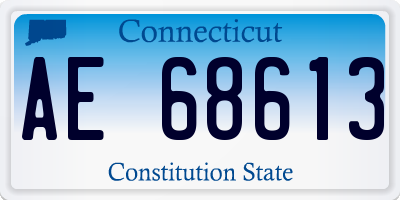 CT license plate AE68613