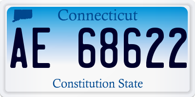 CT license plate AE68622