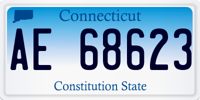 CT license plate AE68623