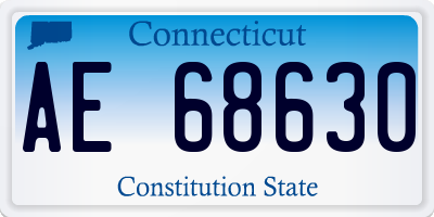 CT license plate AE68630