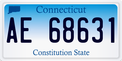 CT license plate AE68631