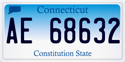 CT license plate AE68632