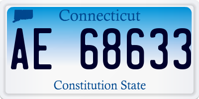 CT license plate AE68633
