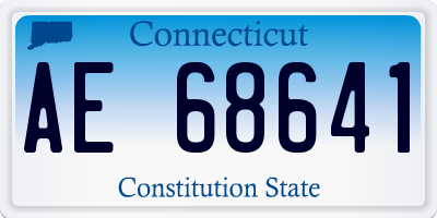 CT license plate AE68641