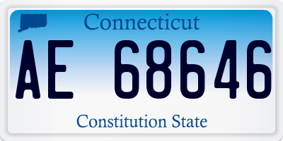 CT license plate AE68646