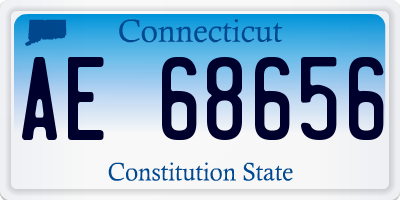 CT license plate AE68656