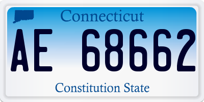 CT license plate AE68662