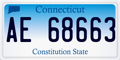 CT license plate AE68663