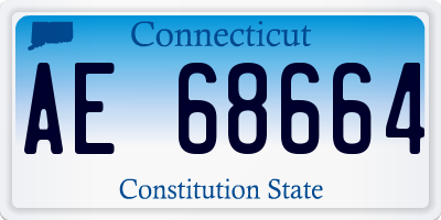 CT license plate AE68664