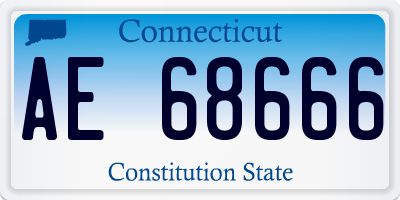 CT license plate AE68666