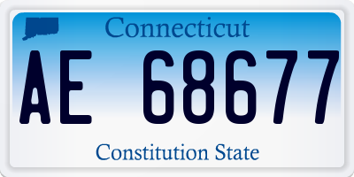 CT license plate AE68677