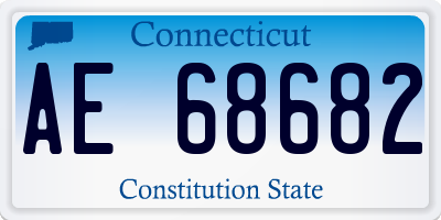 CT license plate AE68682