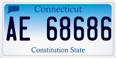 CT license plate AE68686