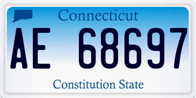 CT license plate AE68697