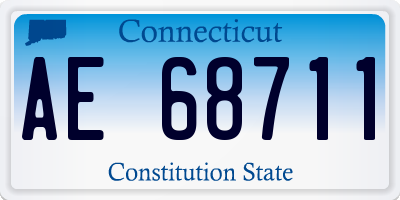 CT license plate AE68711