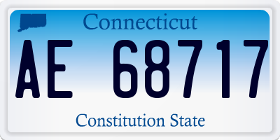 CT license plate AE68717