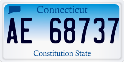 CT license plate AE68737