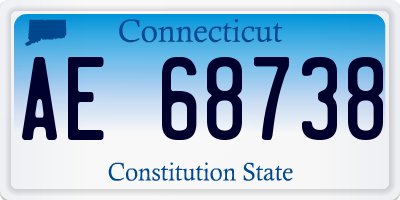 CT license plate AE68738