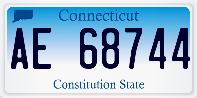 CT license plate AE68744