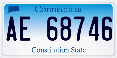 CT license plate AE68746