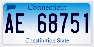 CT license plate AE68751