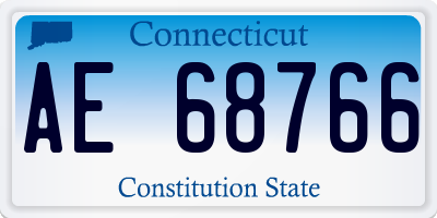 CT license plate AE68766